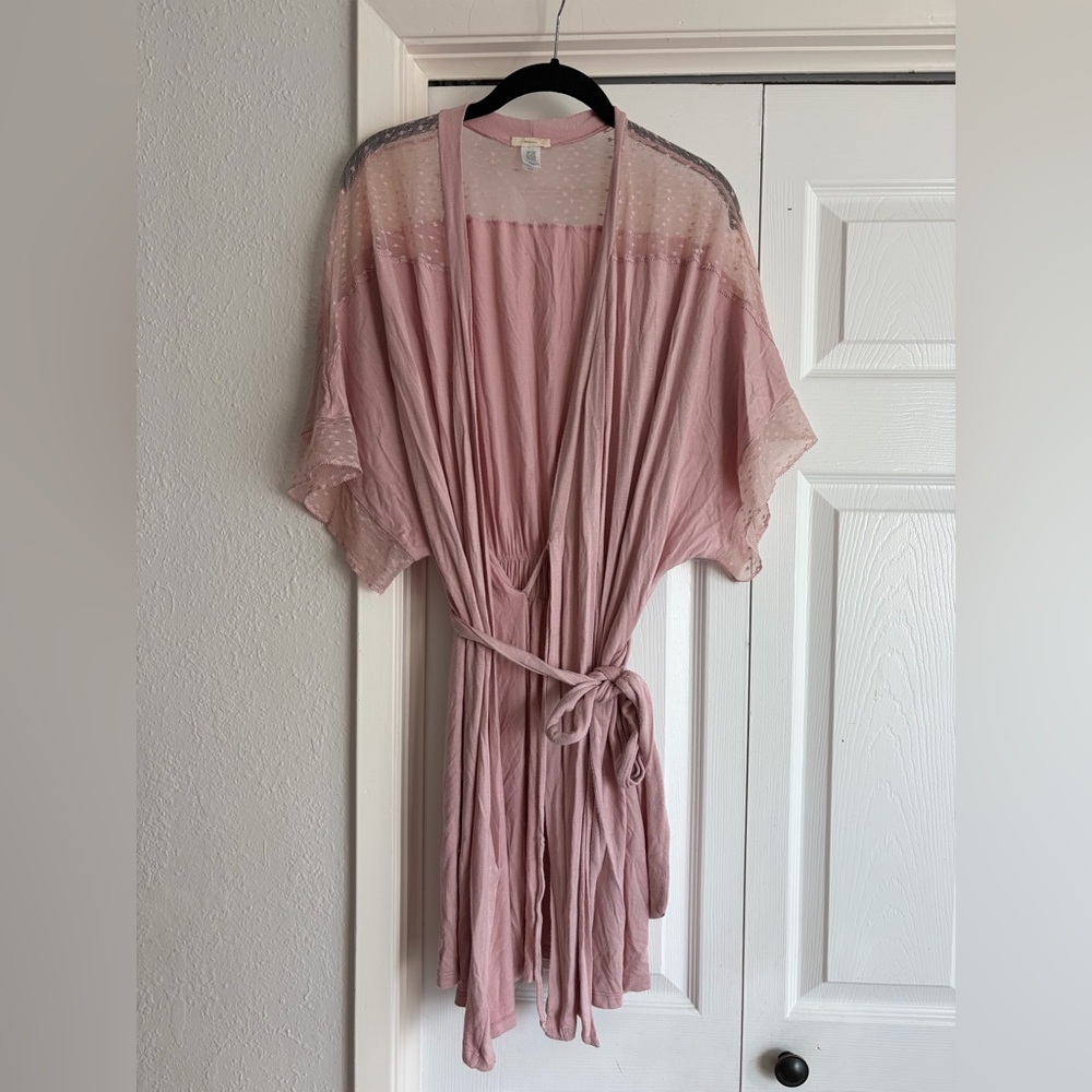 Eberjey Blush Lace Robe